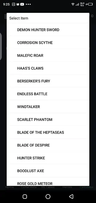 Screeenshot of ML Guide App