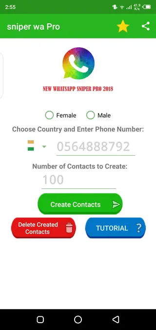 Screenshot of Sniper WhatsApp Apk