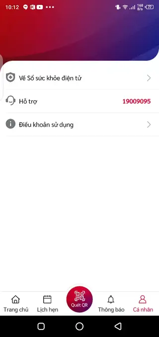 Screenshot of Sổ sức khỏe điện tử