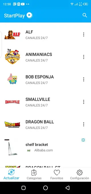 Screenshot of Start Play Android