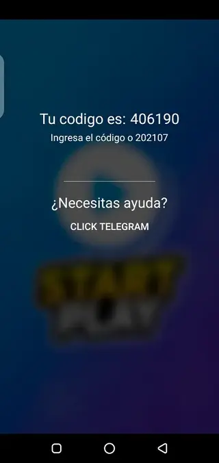 Screenshot of Start Play App