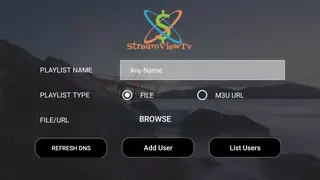 Screenshot of Stream View TV App