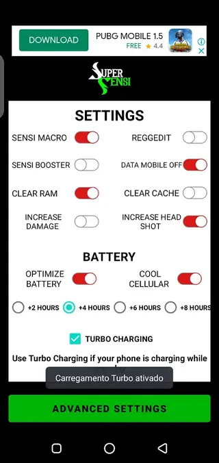 Screenshot of SUPER SENSI App
