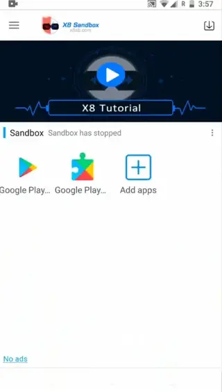 Screenshot of X8 Sandbox