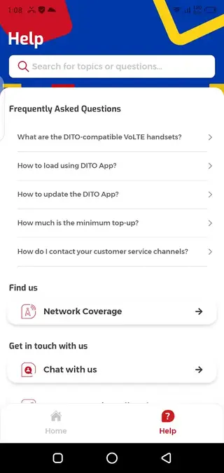 Screenshot of DITO App Apk