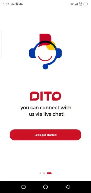 Screenshot of DITO App Download