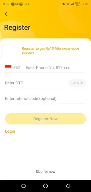 Screenshot of NeoBank App