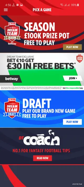 Screenshot of Sun Dream Team