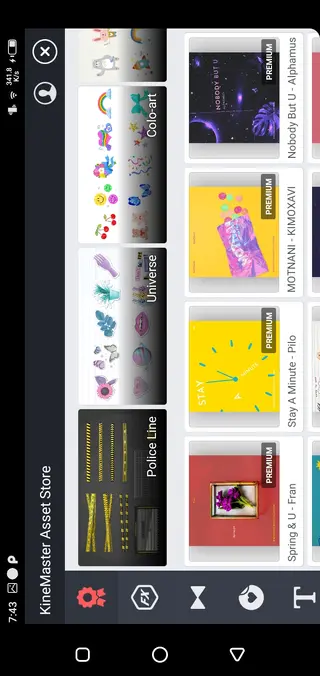 Screenshot of Green Kinemaster Pro App