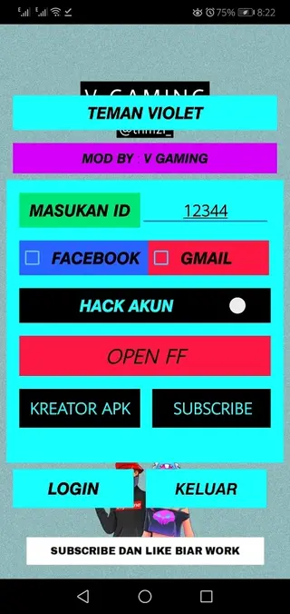 Screenshot of Hacker Dark VIP By Config Gaming File