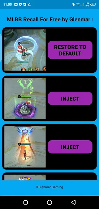 Screenshot of Injector ML Skin And Recall Android