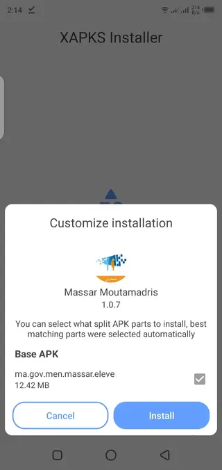 Screenshot of Massar Moutamadris