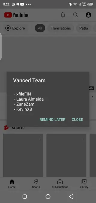 Screenshot of YouTube Black Mod App