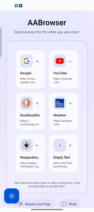 Screenshot of AABrowser Apk Download