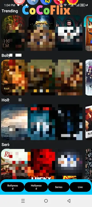 Screenshot of Cocoflix App