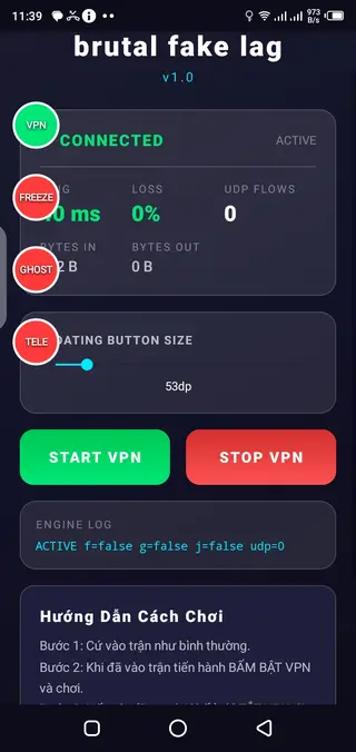 Screenshot of Fake Lag Android