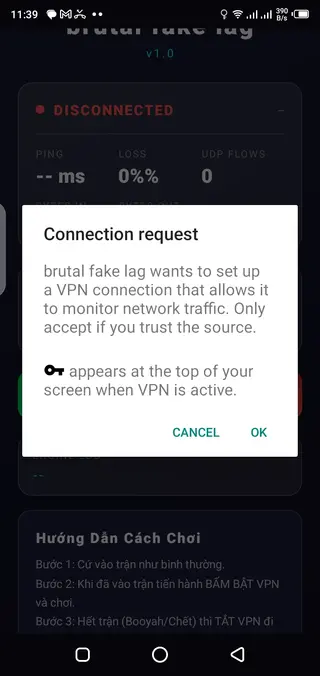 Screenshot of Fake Lag FF