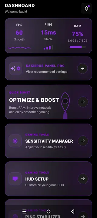 Screenshot of Kaizerus GFX App Apk