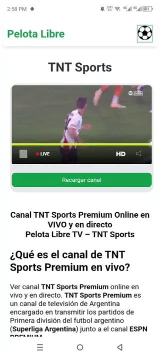 Screenshot of Pelota Libre Android