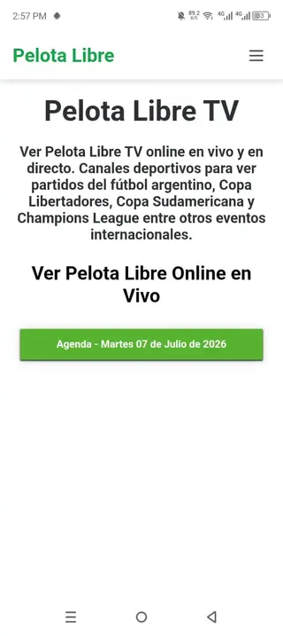 Screenshot of Pelota Libre App