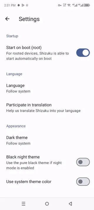 Screenshot of Shizuku Apk