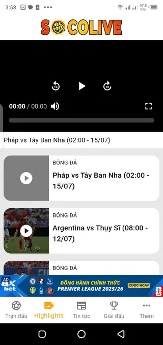 Screenshot of Socolive Football Apk