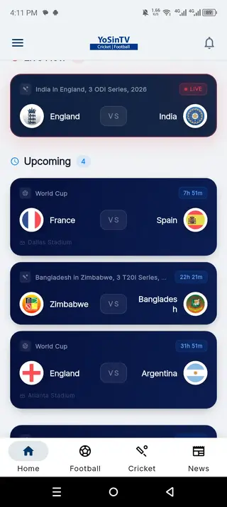 Screenshot of YoSin TV