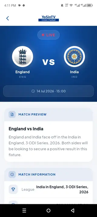 Screenshot of YoSin TV APK
