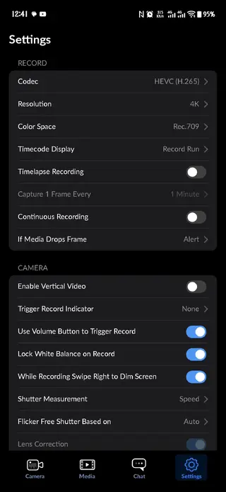Screenshot of Black Magic Camera Android