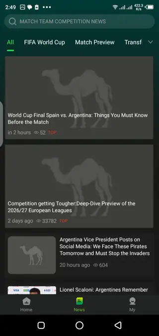 Screenshot of Camel Live Download