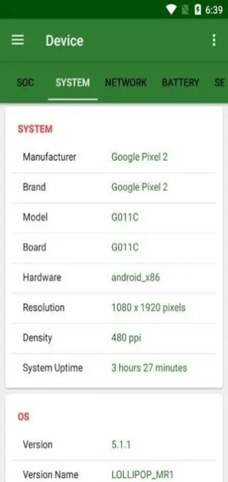 Screenshot of CPU X APK
