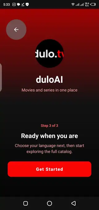 Screenshot of Dulo TV
