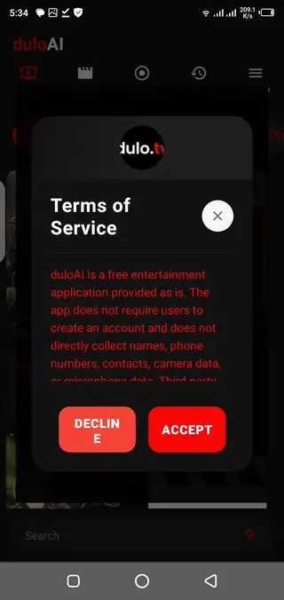 Screenshot of Dulo TV Download