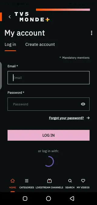 Screenshot of French Streaming App