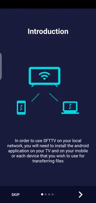 Screenshot of Send Files to TV