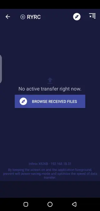 Screenshot of Send Files to TV Android