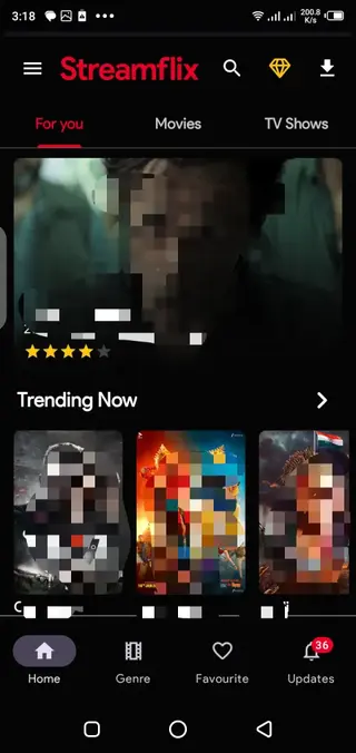 Screenshot of Stream Flix App