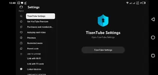 Screenshot of TizenTube Android