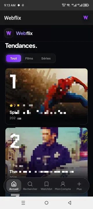 Screenshot of WebFlix APK