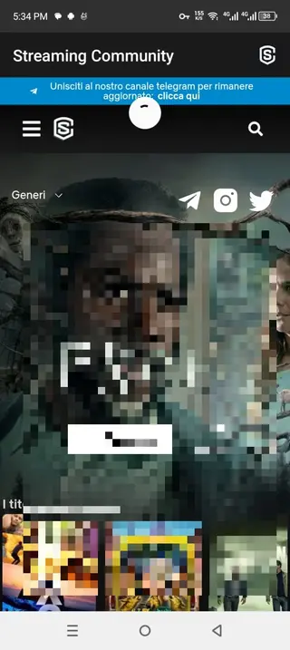 Screenshot of Streaming Community App