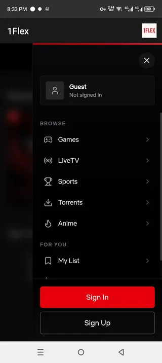 Screenshot of 1 Flex