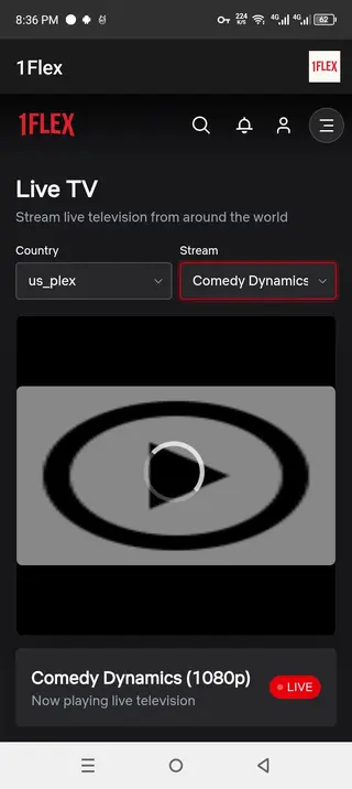 Screenshot of 1 Flex App