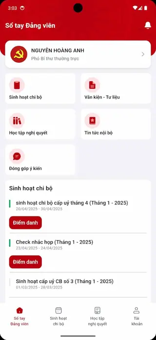 Screenshot of ICPV Book App