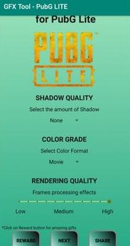 GFX Tool For PUBG Lite Shadow Quality