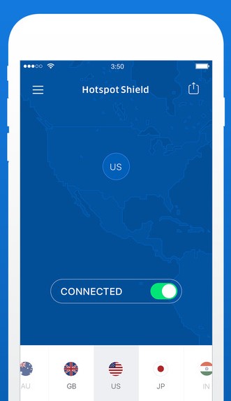 Screenshot of Hotspot Shield Free VPN Proxy Site access