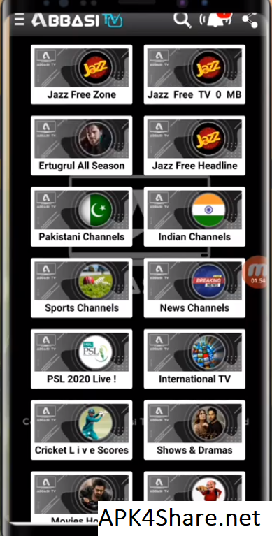 Screenshot of Abbasi TV
