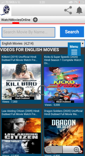 Screenshot of Watch Online Movies.com.pk Apk