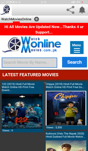 Screenshot of Watch Online Movies.com.pk App