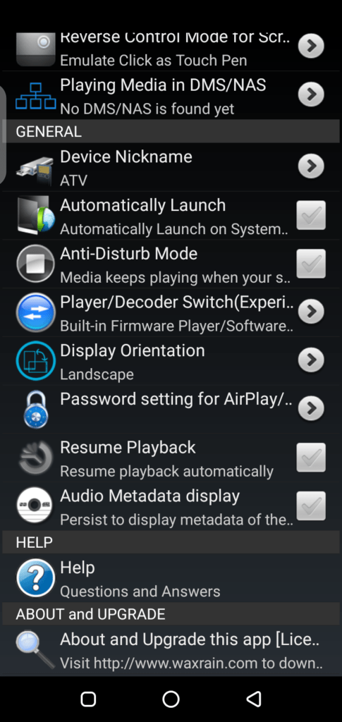 Screenshot of Airpin Pro App
