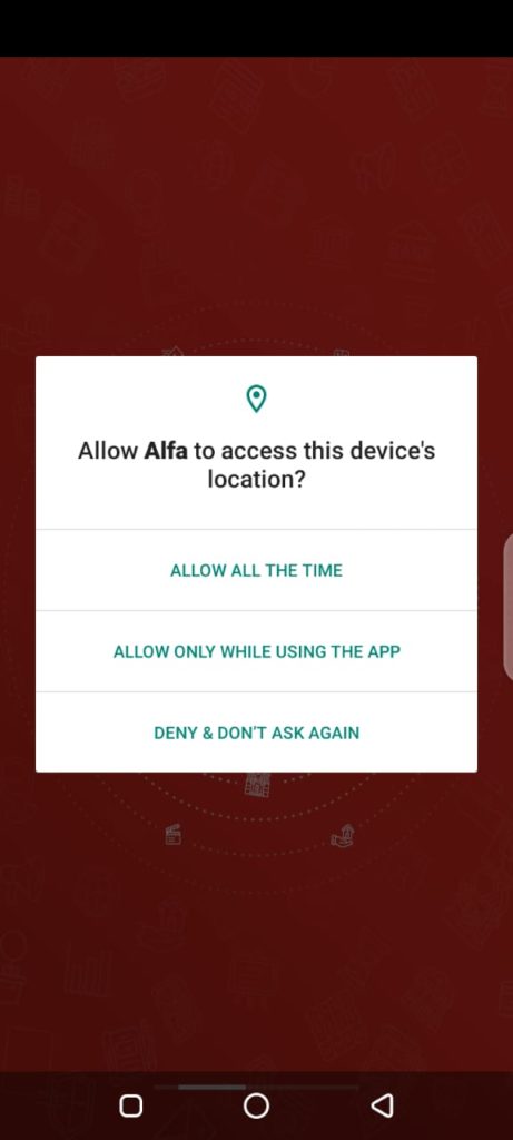 Screenshot of Alfa